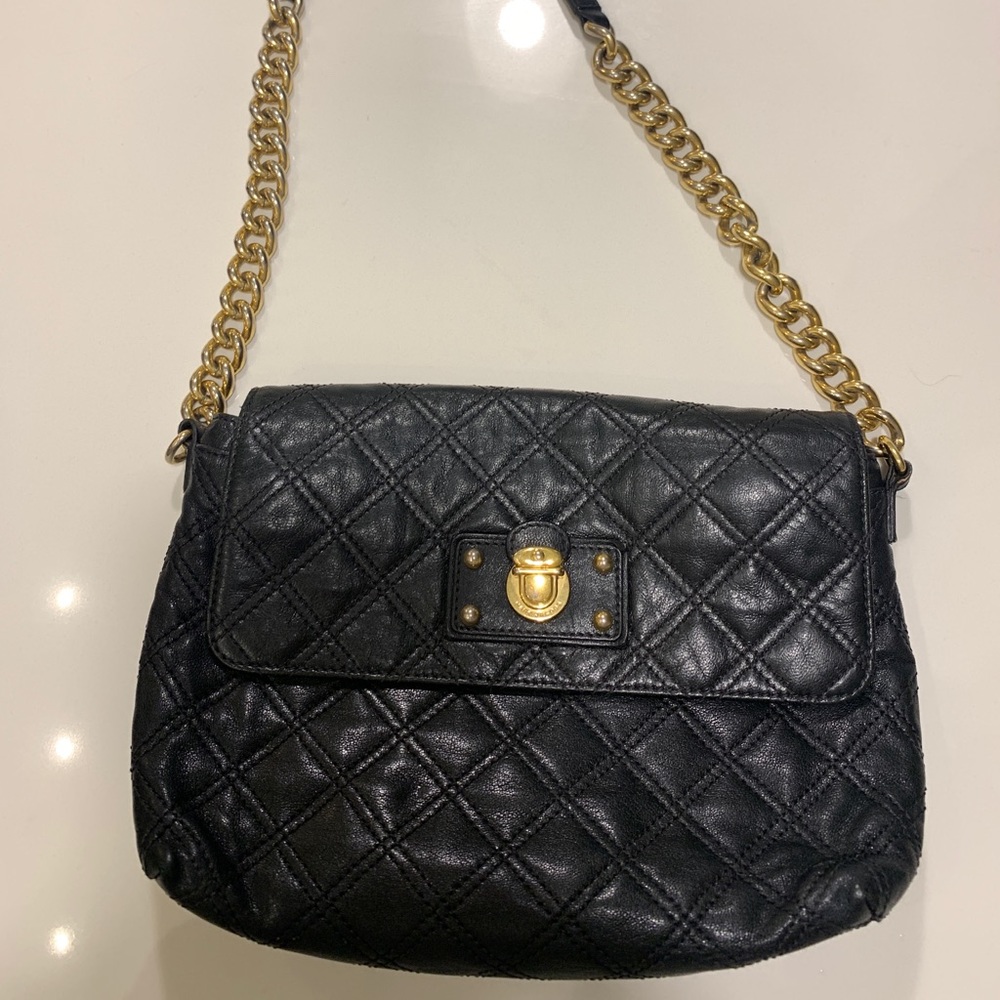 Marc Jacobs black quilted leather bag